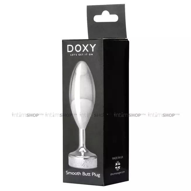 Анальная пробка Doxy Smooth, серебристая