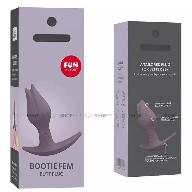 Анальная пробка Fun Factory Bootie Fem, серый