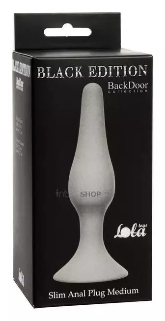 Анальная пробка Lola Toys Back Door Slim Anal Plug M, серая