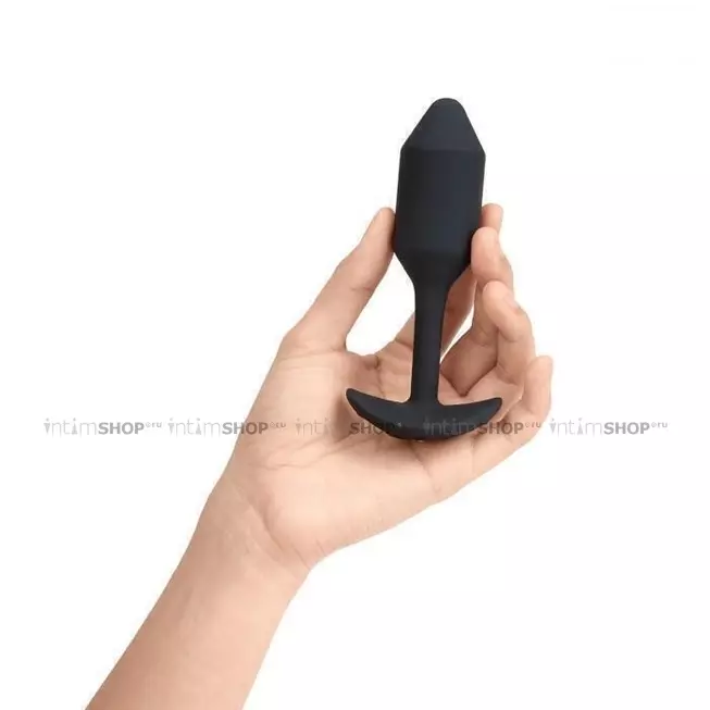 Анальная пробка с вибрацией b-Vibe Vibrating Snug Plug 2, черная