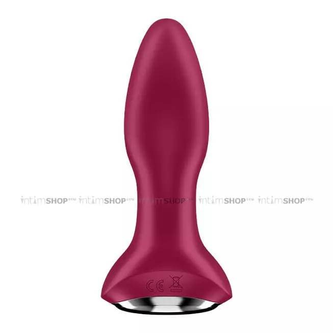 Анальная пробка с вибрацией и римминг эффектом Satisfyer Rotator Plug 2+, ягодная