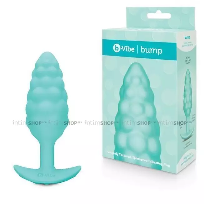 Анальная вибропробка b-Vibe Bump для ношения, бирюзовый