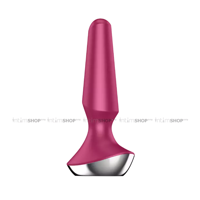 Анальная вибропробка Satisfyer Plug-ilicious 2, ягодный