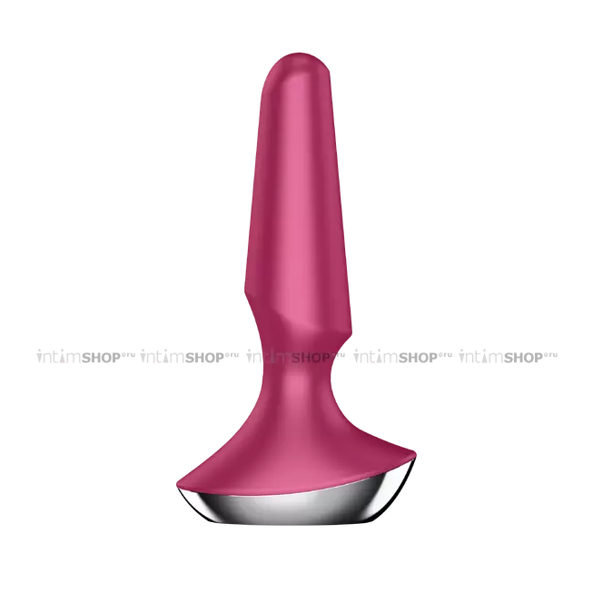 Анальная вибропробка Satisfyer Plug-ilicious 2, ягодный