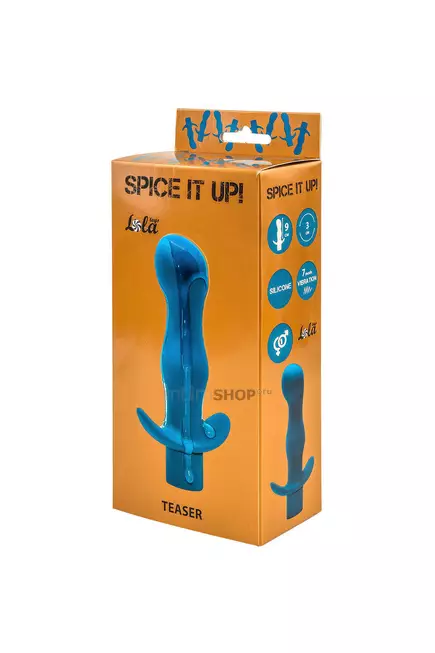 Анальная вибропробка Teaser Lola Toys Spice It Up, бирюзовый