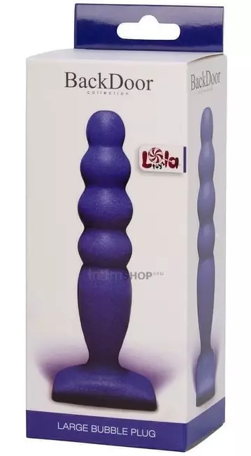 Анальный стимулятор Large Bubble Plug Lola Toys синий