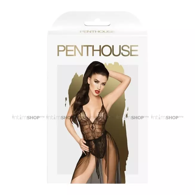 Боди с юбкой Penthouse Best Foreplay, черный, M/L