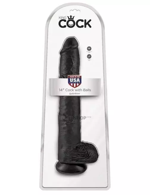 Большой фаллоимитатор PipeDream King Cock 37.8 см, чёрный