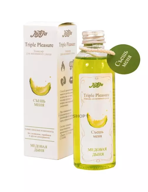 Эликсир Juleju Triple Pleasure Медовая дыня для интимного ухода, флакон, 130 мл