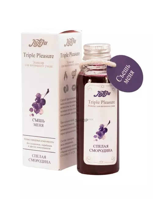 Эликсир Juleju Triple Pleasure Спелая смородина для интимного ухода, флакон, 65 мл