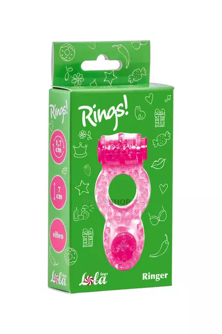 Эрекционное виброкольцо Lola Games Rings Ringer, ярко-розовый