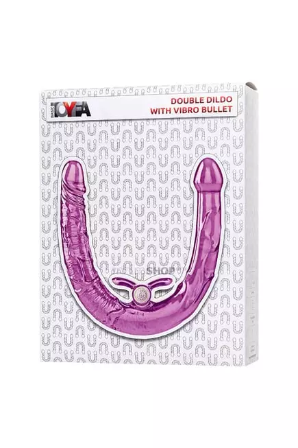 Фаллоимитатор двусторонний с вибропулей Toyfa Double Dildo, фиолетовый