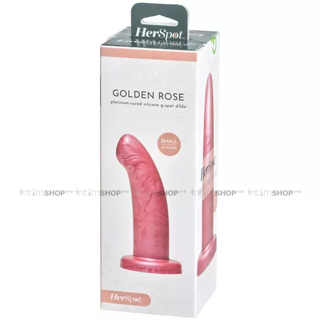 Фаллоимитатор Fleshlight Her Spot Golden Rose Small 13.5 см, розовый