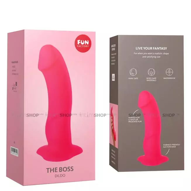 Фаллоимитатор Fun Factory The Boss Stub 18 см, ярко-розовый