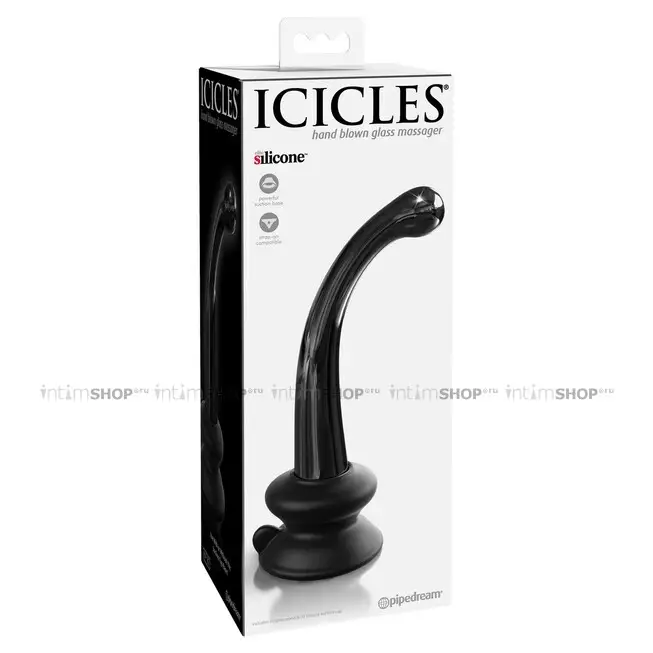 Фаллоимитатор Pipedream Icicles на съемной присоске 15.5 см, черный