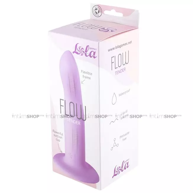 Фаллоимитатор с фиксацией формы Lola Toys Flow Tender, сиреневый