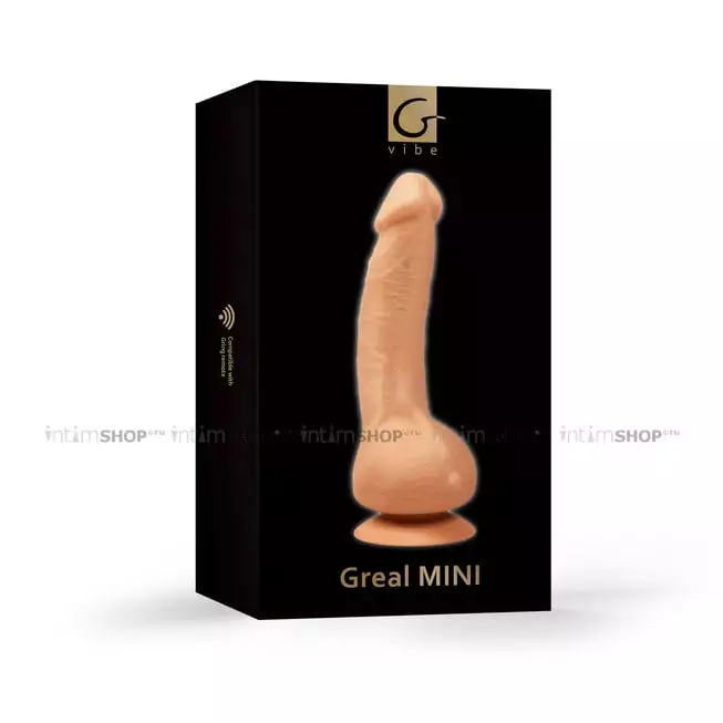 Фаллоимитатор с вибрацией Gvibe Greal Mini 18.5 см, телесный