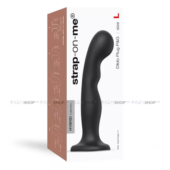 Фаллоимитатор Strap-on-me Dildo Plug P&G L 18 см, черный