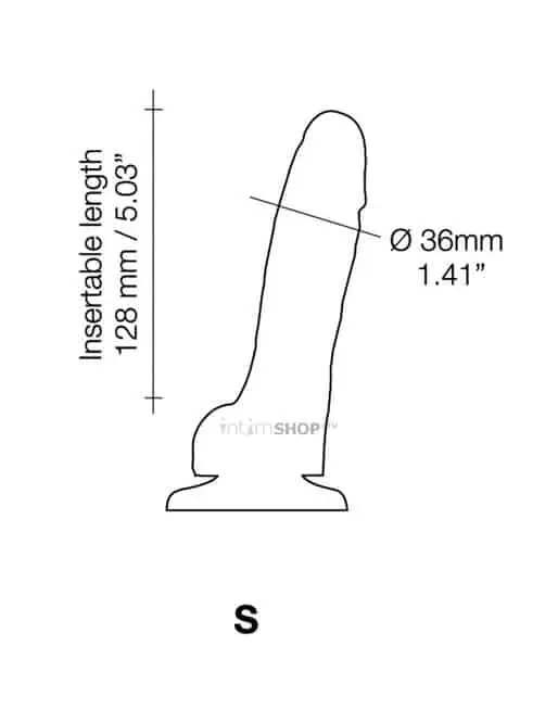 Фаллоимитатор Strap-on-me Sliding Skin Realistic S 17 см, телесный