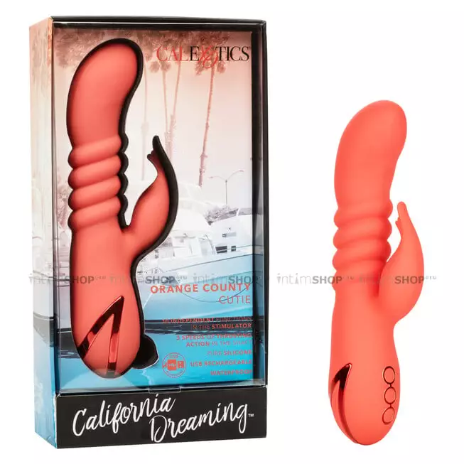 Фрикционный вибратор-кролик CalExotics California Dreaming Orange County Cutie, оранжевый