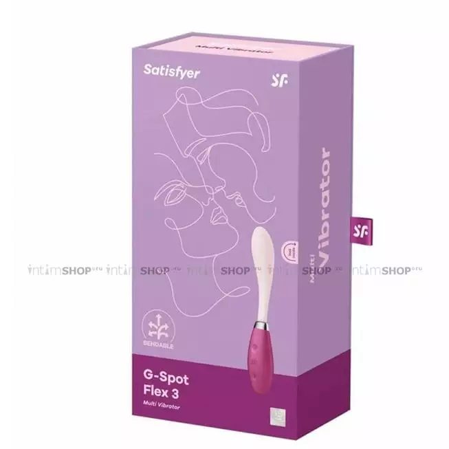 Гибкий вибратор с фиксацией формы Satisfyer G-Spot Flex 3, розовый