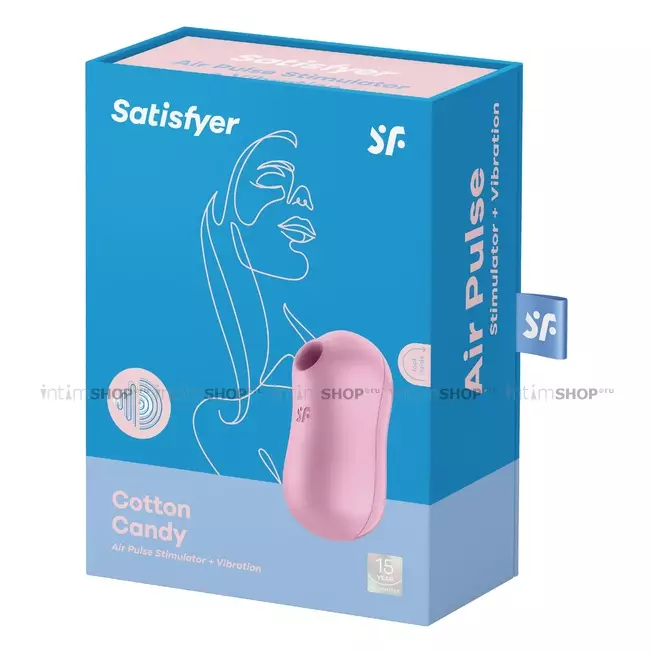 Клиторальный стимулятор c вибрацией Satisfyer Cotton Candy, сиреневый