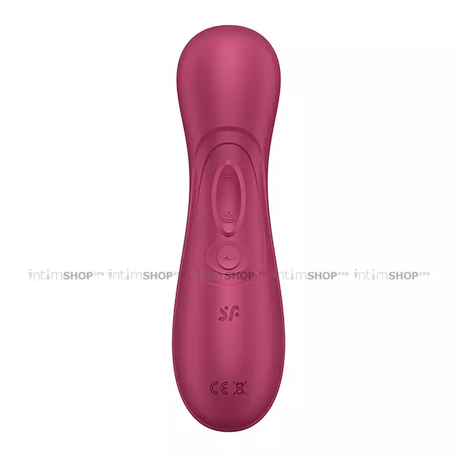 Клиторальный стимулятор с вибрацией Satisfyer Pro 2 Liquid Air Connect App, бордовый