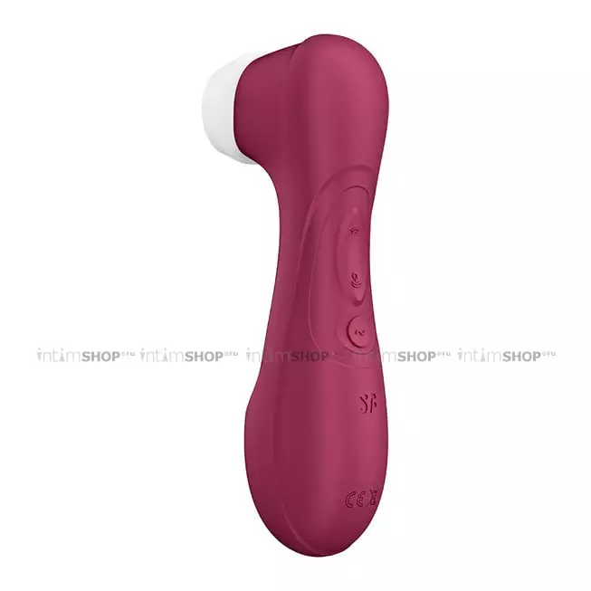 Клиторальный стимулятор с вибрацией Satisfyer Pro 2 Liquid Air Connect App, бордовый