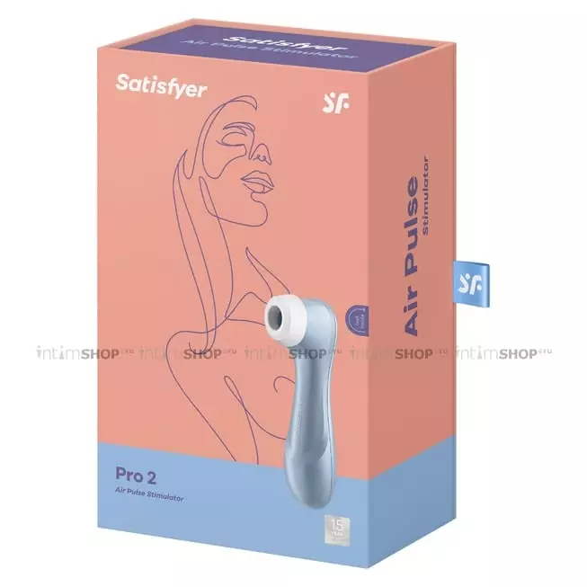 Клиторальный стимулятор Satisfyer Pro 2 Generation 2, голубой металлик