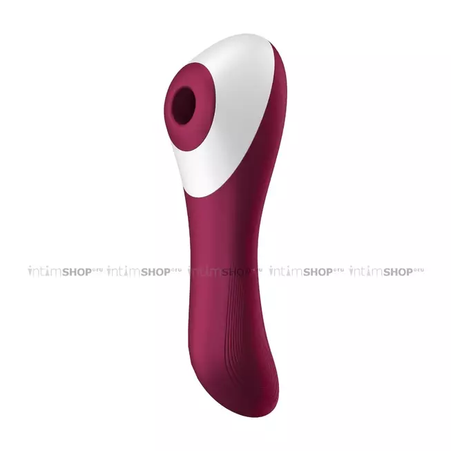 Клиторальный стимулятор+вибратор 2 в 1 Satisfyer Dual Crush, красный