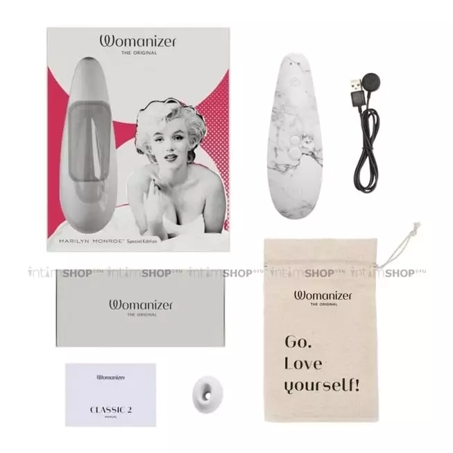 Клиторальный стимулятор Womanizer Marilyn Monroe™ Special Edition, белый