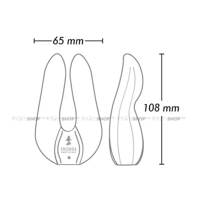 Клиторальный вибратор Shunga Aiko с двойной вибрацией, розовый