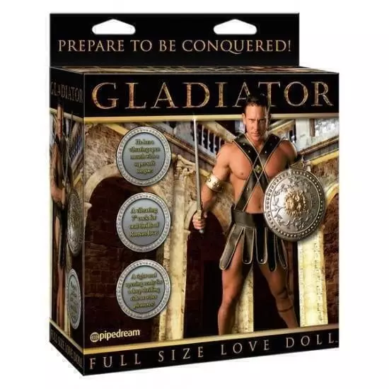 Кукла с вибрацией PipeDream Gladiator, телесный