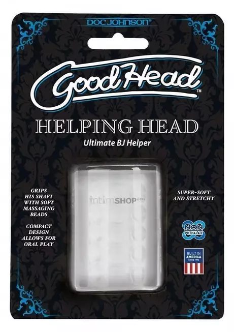 Мастурбатор Doc Johnson GoodHead Helping Head, прозрачный