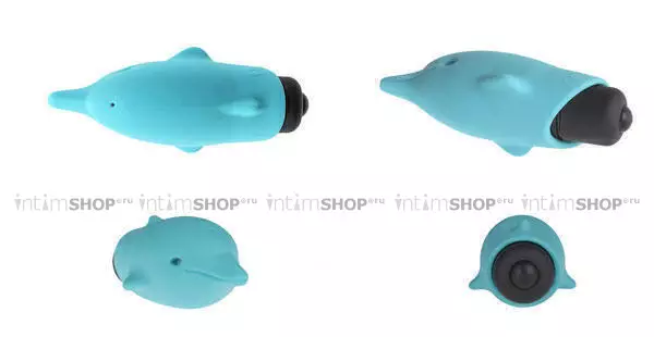 Мини-вибратор Adrien Lastic Pocket Dolphin Flippy, голубой