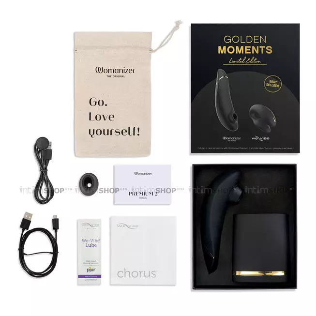 Набор Golden Moments We-Vibe Chorus + Womanizer Premium 2, черный