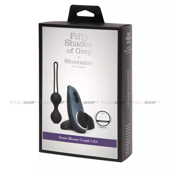 Набор из 3 предметов Fifty Shades of Grey х Womanizer Desire Blooms, чёрный