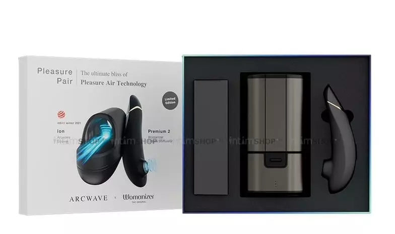 Набор Pleasure Pair Womanizer Premium 2 + Arcwave lon, черный