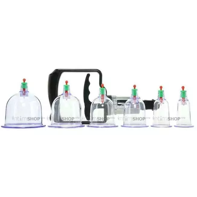 Набор помп для стимуляции Sukshen 6 Piece Cupping Set with Acu Points XR Brands