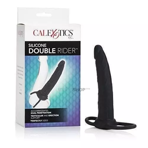 Насадка для двойного проникновения CalExotics Silicone Double Rider, черный