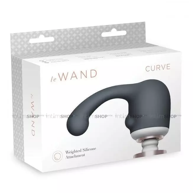 Насадка для вибромассажера Le Wand Curve утяжеленная, серая