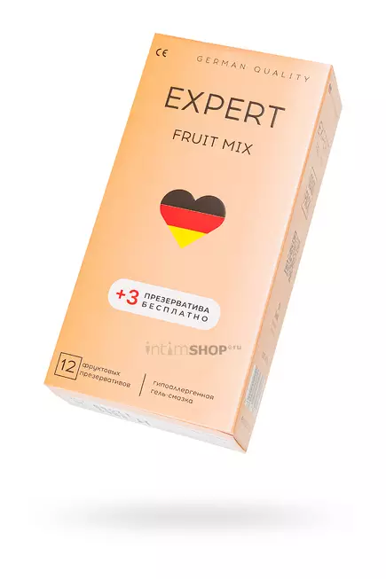 Презервативы цветные ароматизированные Amor Expert Fruit Mix, 12 шт + 3 шт