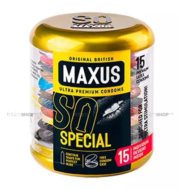 Презервативы точечно-ребристые Maxus Special, 15 шт