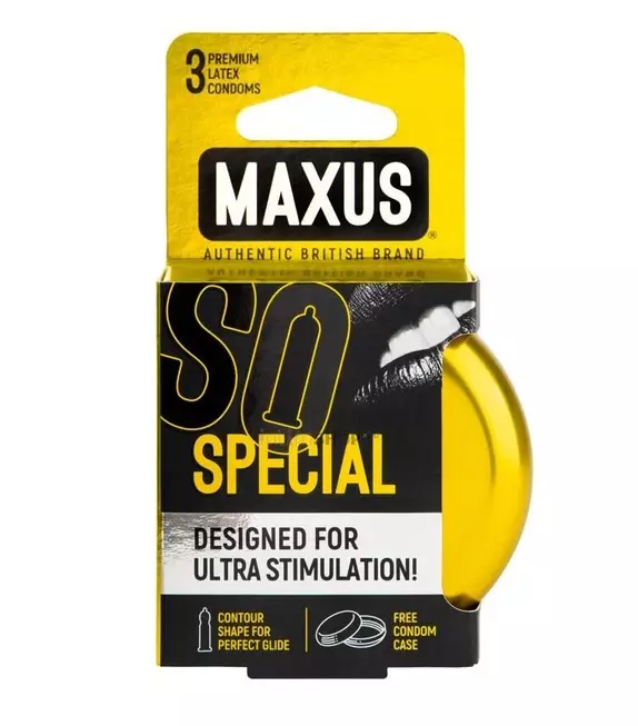 Презервативы точечно-ребристые Maxus Special, 3 шт