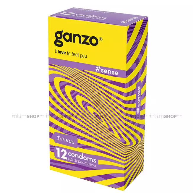 Презервативы тонкие Ganzo Sense, 12 шт