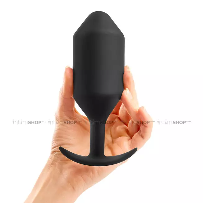 Пробка для ношения со смещенным центром тяжести B-vibe Snug Plug 6, черная