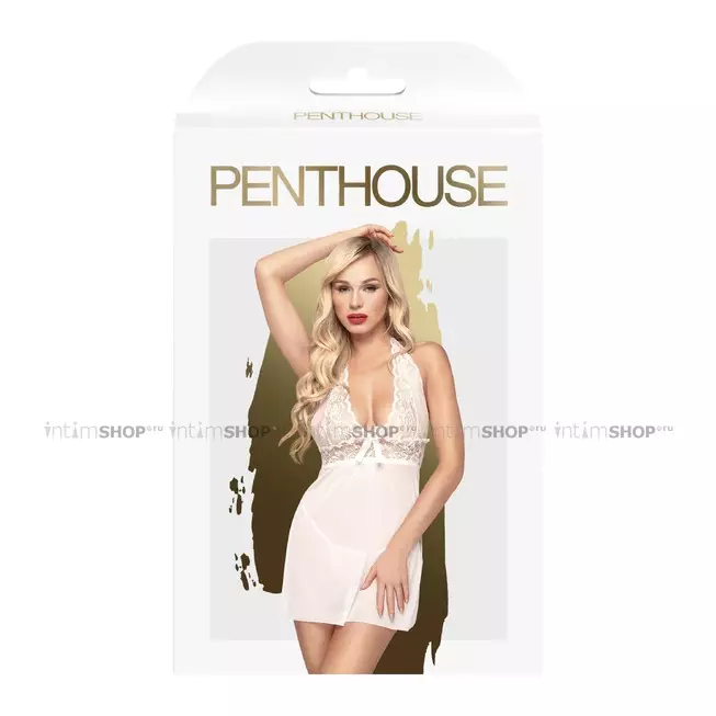 Сорочка и трусики Penthouse Sweet and Spicy M/L, белая