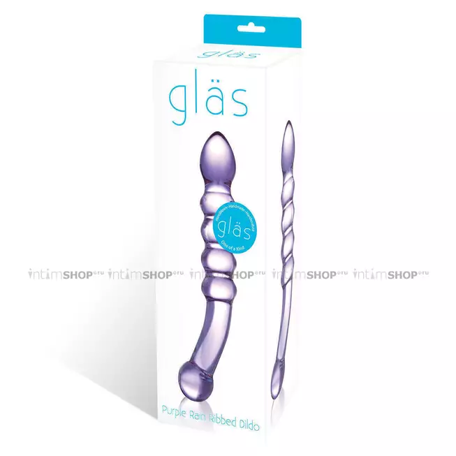 Стеклянный двусторонний Glas Rain 22 см, фиолетовый