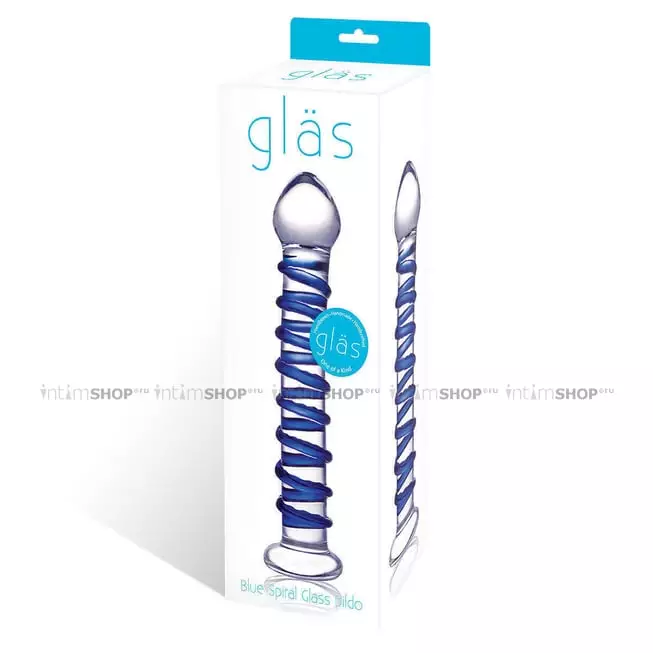 Стеклянный фаллоимитатор Glas Spiral 18.5 см, бесцветный