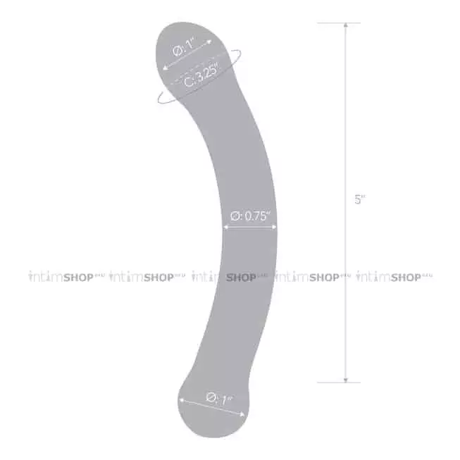 Стеклянный фалос для точки G Glas Curved G-Spot, синий